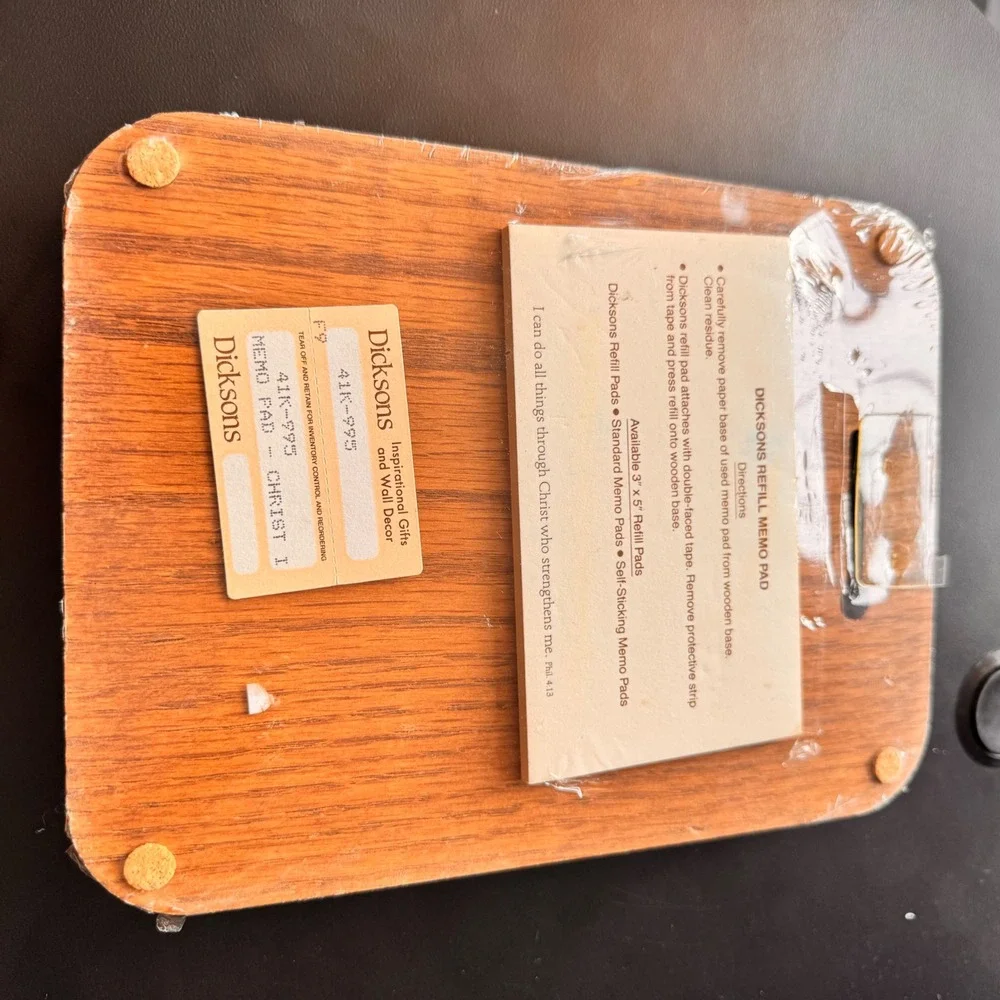 NEW Sealed Dicksons Wooden Memo Pad Holder‎ Christ is the Head of this House